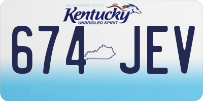 KY license plate 674JEV