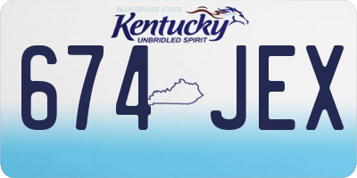 KY license plate 674JEX