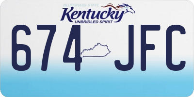 KY license plate 674JFC