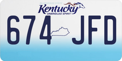 KY license plate 674JFD