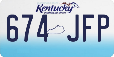 KY license plate 674JFP