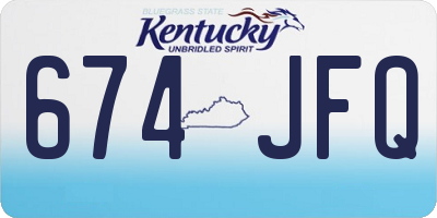 KY license plate 674JFQ
