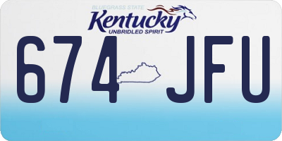 KY license plate 674JFU