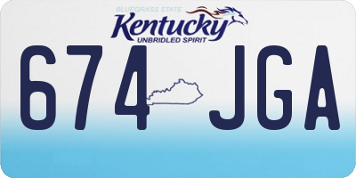 KY license plate 674JGA