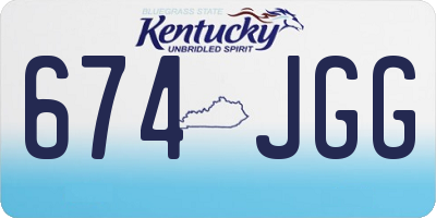 KY license plate 674JGG