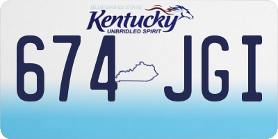 KY license plate 674JGI