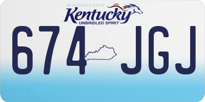 KY license plate 674JGJ