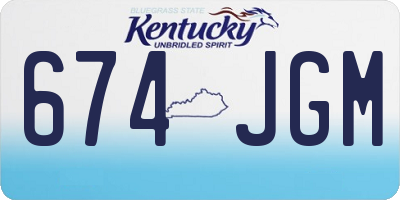 KY license plate 674JGM