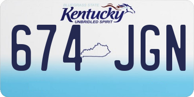 KY license plate 674JGN