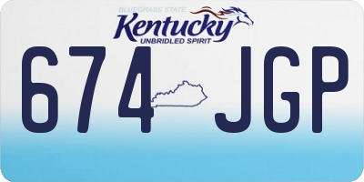 KY license plate 674JGP