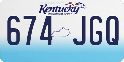 KY license plate 674JGQ