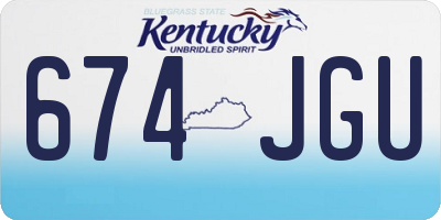 KY license plate 674JGU