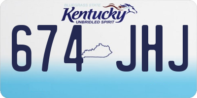 KY license plate 674JHJ