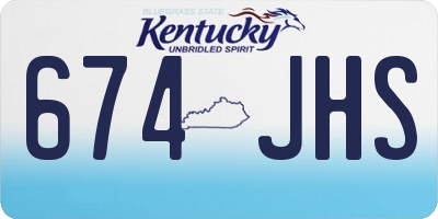 KY license plate 674JHS