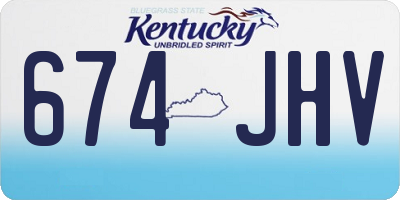 KY license plate 674JHV