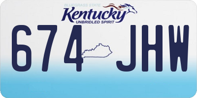 KY license plate 674JHW