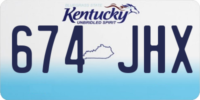 KY license plate 674JHX