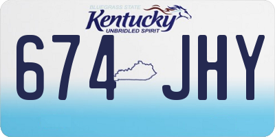 KY license plate 674JHY