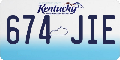 KY license plate 674JIE