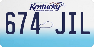 KY license plate 674JIL