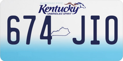 KY license plate 674JIO
