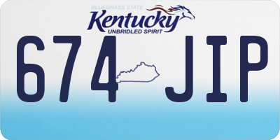KY license plate 674JIP