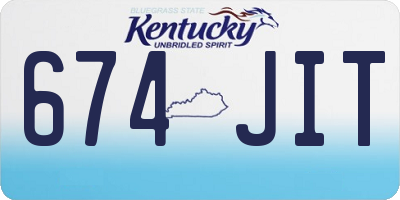 KY license plate 674JIT