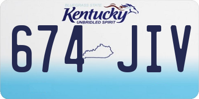 KY license plate 674JIV