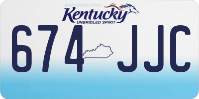 KY license plate 674JJC