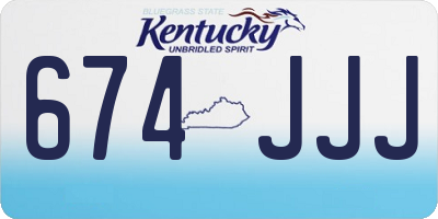 KY license plate 674JJJ