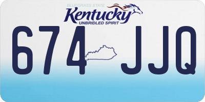 KY license plate 674JJQ