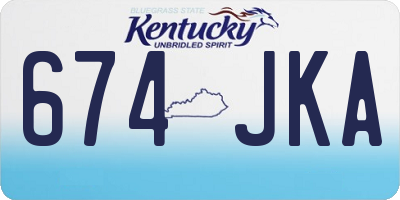 KY license plate 674JKA