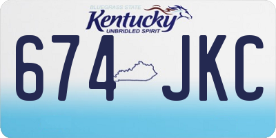 KY license plate 674JKC
