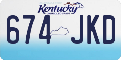 KY license plate 674JKD
