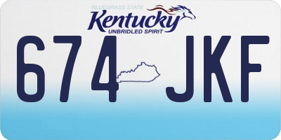 KY license plate 674JKF