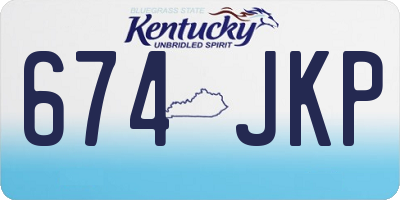 KY license plate 674JKP