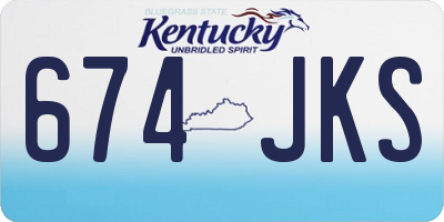 KY license plate 674JKS