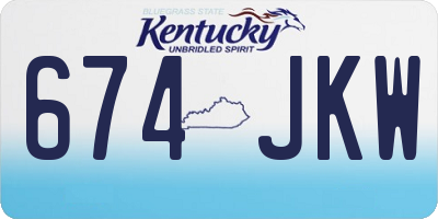 KY license plate 674JKW
