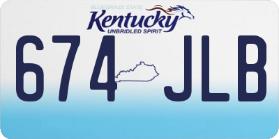 KY license plate 674JLB