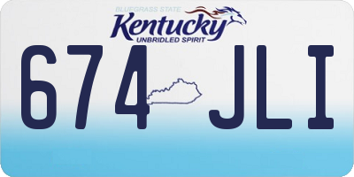KY license plate 674JLI