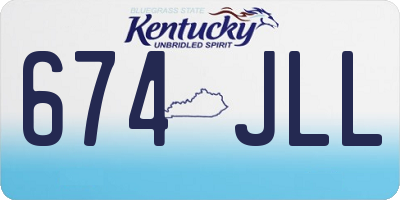 KY license plate 674JLL