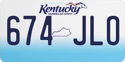 KY license plate 674JLO