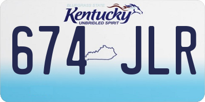 KY license plate 674JLR