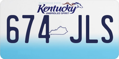 KY license plate 674JLS