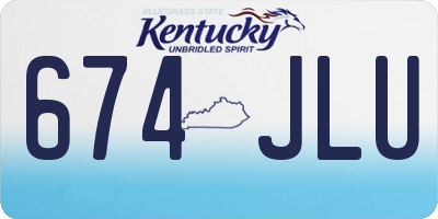 KY license plate 674JLU