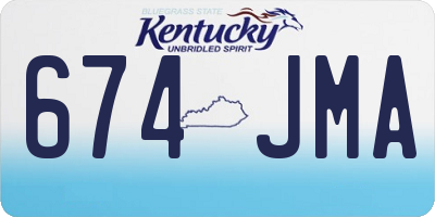 KY license plate 674JMA