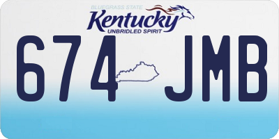 KY license plate 674JMB