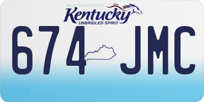 KY license plate 674JMC