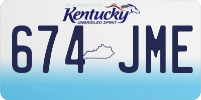 KY license plate 674JME