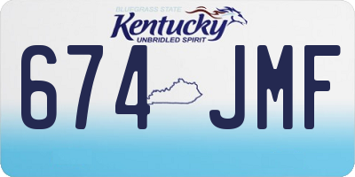 KY license plate 674JMF